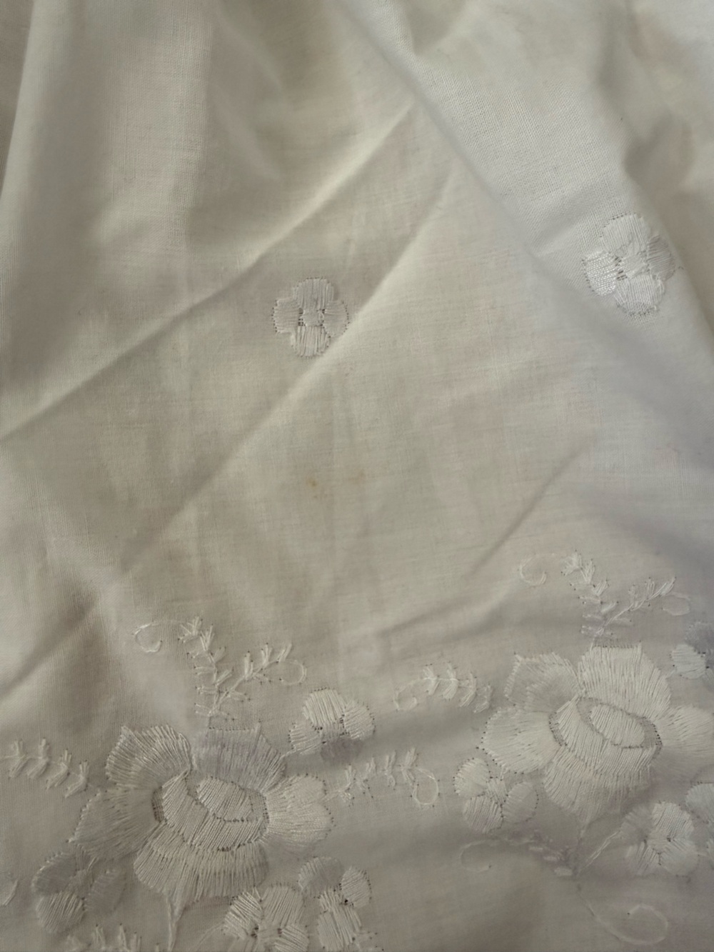 White Eyelet Sundress with Flower and Pink Ribbon Accents - Picture 5 of 10